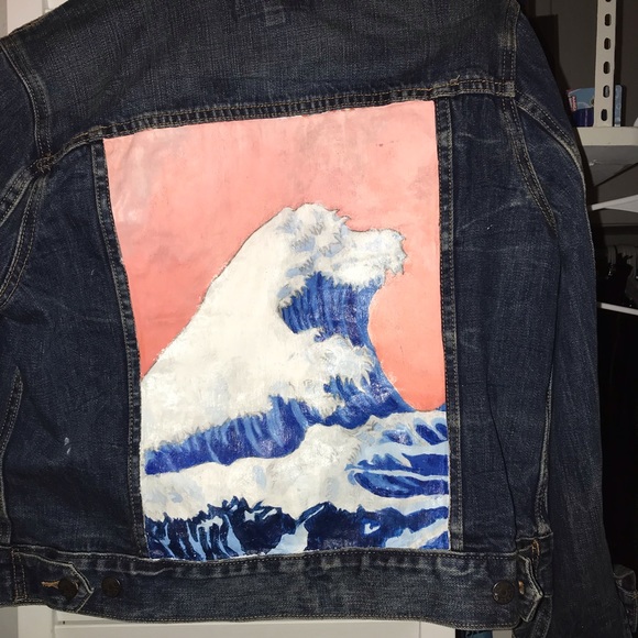 - “The Great Wave off Kanagawa” J. Crew denim jacket